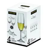 Flûtes à champagne "Leona" 210ml, ens/4 de Maison Forine