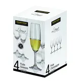 Flûtes à champagne "Leona" 210ml, ens/4 de Maison Forine