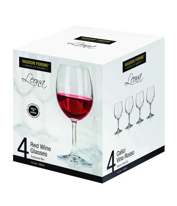 Maison Forine "Leona" Red Wine Glasses 430ml, Set of 4