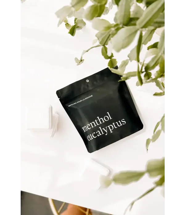 Maree Chandelles Vapeurs de douche Menthol et Eucalyptus, ens/4 de Marée Chandelles