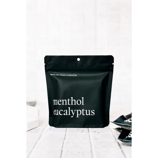 Maree Chandelles Vapeurs de douche Menthol et Eucalyptus, ens/4 de Marée Chandelles