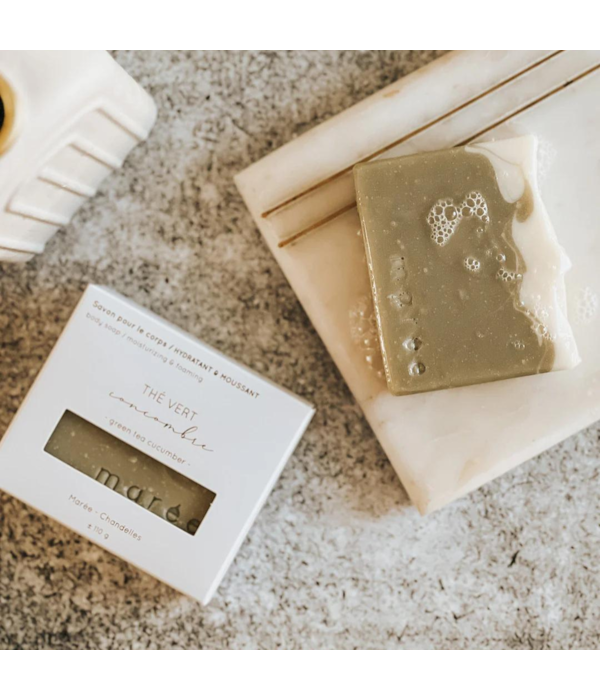 Maree Chandelles Marée Chandelles Green Tea and Cucumber Body Soap Bar 112g