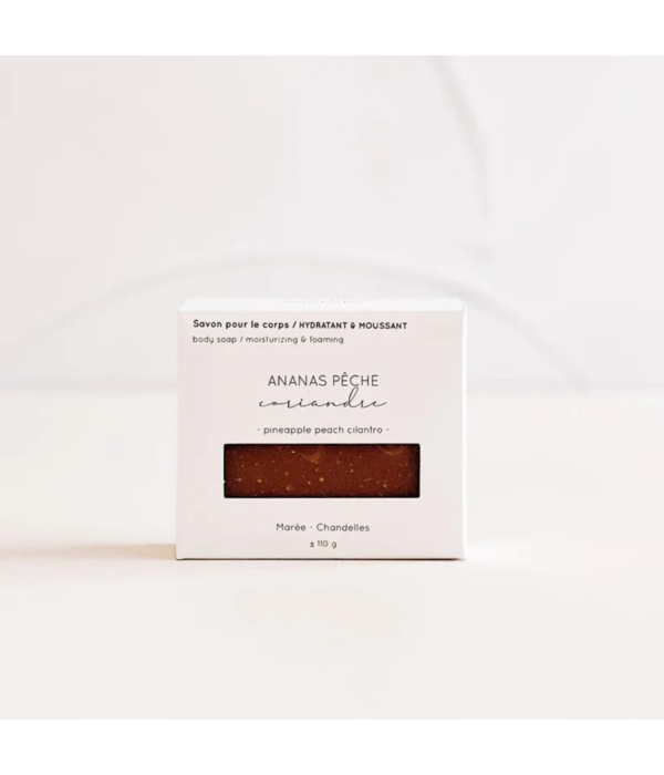 Maree Chandelles Marée Chandelles Pineapple, Peach, and Cilantro Body Soap Bar 112g