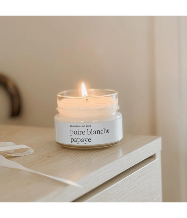 Maree Chandelles Marée Chandelles Soy Candle White pear papaya, 106 ml