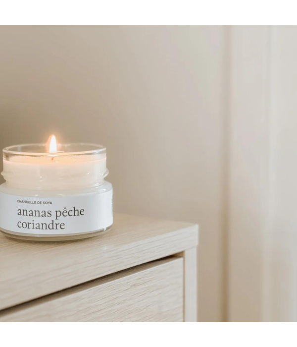 Maree Chandelles Chandelle de soja Ananas, Pêche et Coriandre, 106 ml de Marée Chandelles
