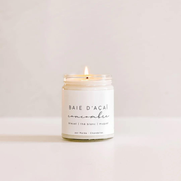Marée Chandelles Soy Candle Acai Berry Cucumber, 270ml