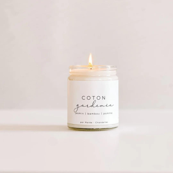 Marée Chandelles Soy Candle Cotton gardenia, 270ml