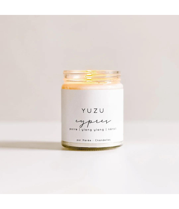 Maree Chandelles Chandelle de soja Yuzu Cyprès, 270ml de Marée Chandelles