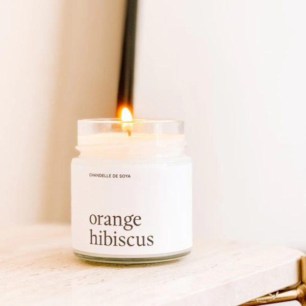 Marée Chandelles Soy Candle Orange Hibiscus, 212ml