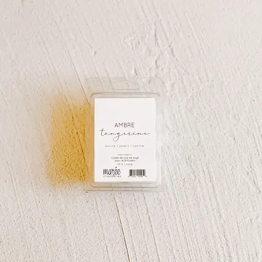 Maree Chandelles Pastilles de cire de soya Ambre Tangerine de Marée Chandelles