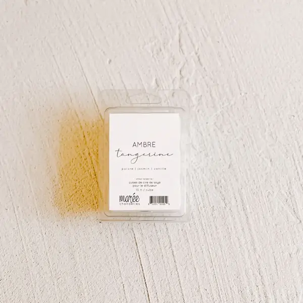 Pastilles de cire de soya Ambre Tangerine de Marée Chandelles