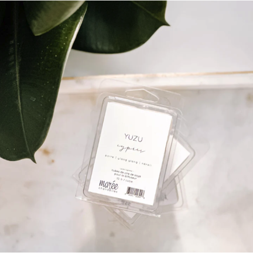 Maree Chandelles Pastilles de cire de soya Yuzu et cyprès de Marée Chandelles