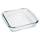 Plat de cuisson carré en verre 1.8L de Marinex