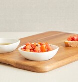 Planche de Service en Acacia avec 2 Bols Blancs