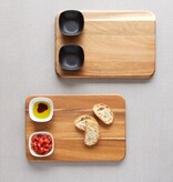 Planche de Service en Acacia avec 2 Bols Blancs