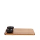 Planche de Service en Acacia avec 2 Bols Noirs