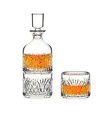 Brilliant Whisky Glasses and Carafe "Ashford", Set of 2