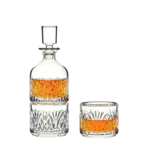 Brilliant Whisky Glasses and Carafe "Ashford", Set of 2