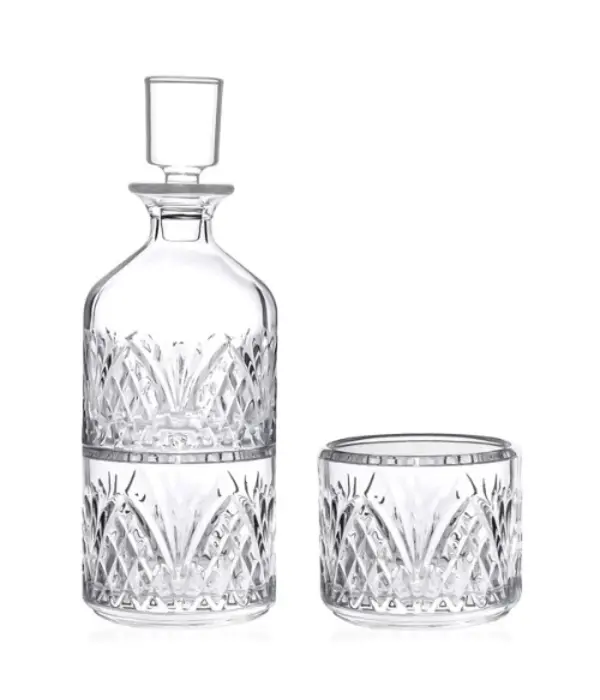 Brilliant Whisky Glasses and Carafe "Ashford", Set of 2