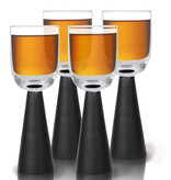 Brilliant Verres à Shot "Pyramide" Noir 40 ml, Ens/4 de Brilliant