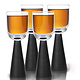 Brilliant Pyramid Black Shot Glass 40ml, Set of 4