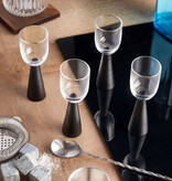 Brilliant Brilliant Pyramid Black Shot Glass 40ml, Set of 4