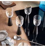 Brilliant Brilliant Pyramid Black Shot Glass 40ml, Set of 4