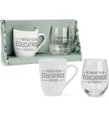 Wine Glass and Mug Set for Educator