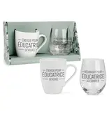 Wine Glass and Mug Set for Educator