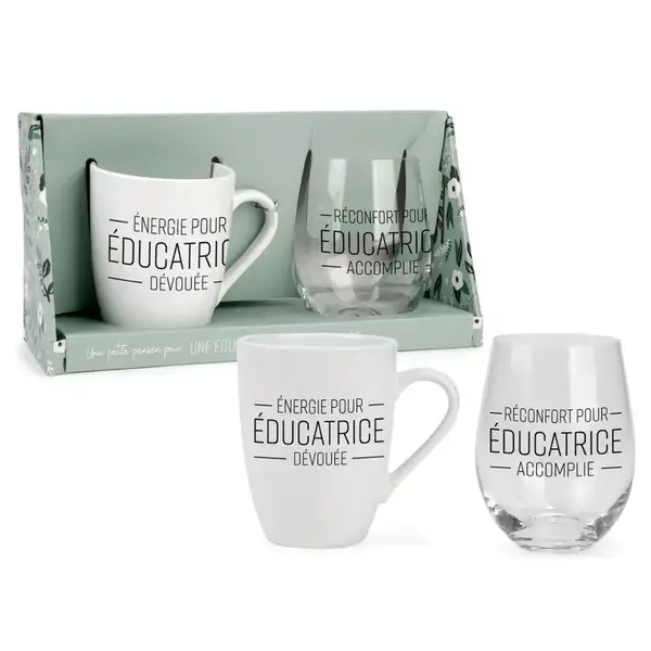 Wine Glass and Mug Set for Educator