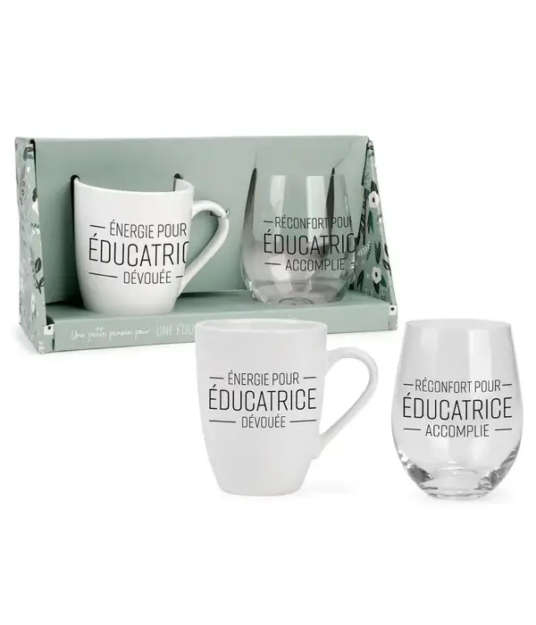 Wine Glass and Mug Set for Educator