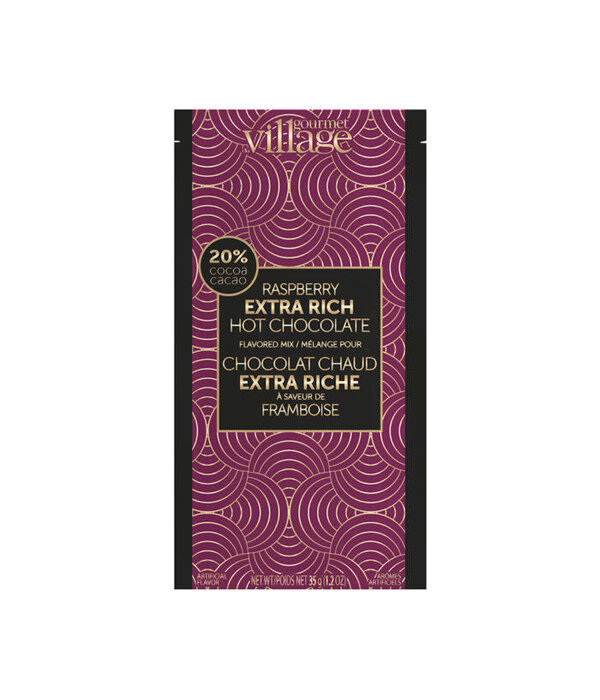 Gourmet du Village Chocolat chaud extra riche à saveur de framboise 35g de Gourmet du Village