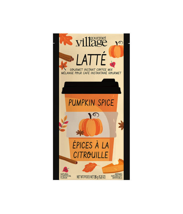 Gourmet du Village Café Instantané Latte à la citrouille et aux épices 35g de Gourmet du Village
