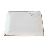 14" x 10" White Terra Rectangular Plate