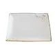Assiette rectangulaire Terra blanc 14" x 10"