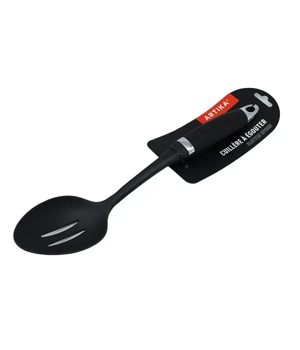 Artika Black Plastic Slotted Spoon