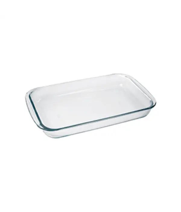 Plat de cuisson en verre rectangle 3.7L de Marinex