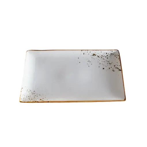 Assiette rectangulaire Terra blanc 13.5" x 7.5"