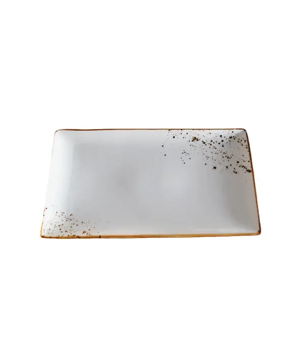 Assiette rectangulaire Terra blanc 13.5" x 7.5"