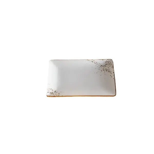 Assiette rectangulaire Terra blanc 8.5" x 5"
