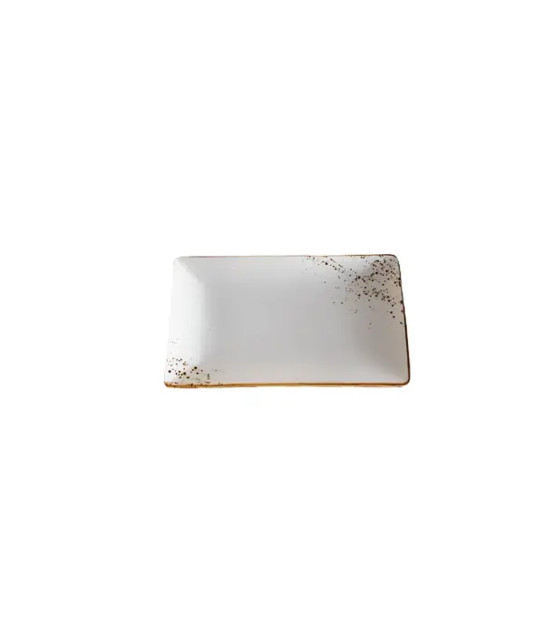 Rectangular Plate Terra White 8.5" x 5"