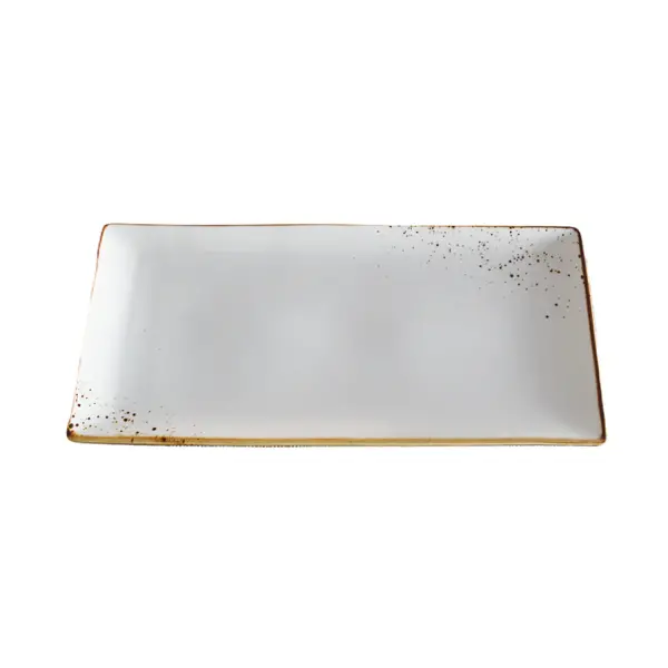Rectangular Plate Terra White 15" x 7"