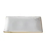 Assiette rectangulaire Terra blanc 15" x 7"