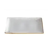 Rectangular Plate Terra White 15" x 7"