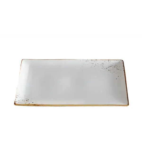 Rectangular Plate Terra White 15" x 7"