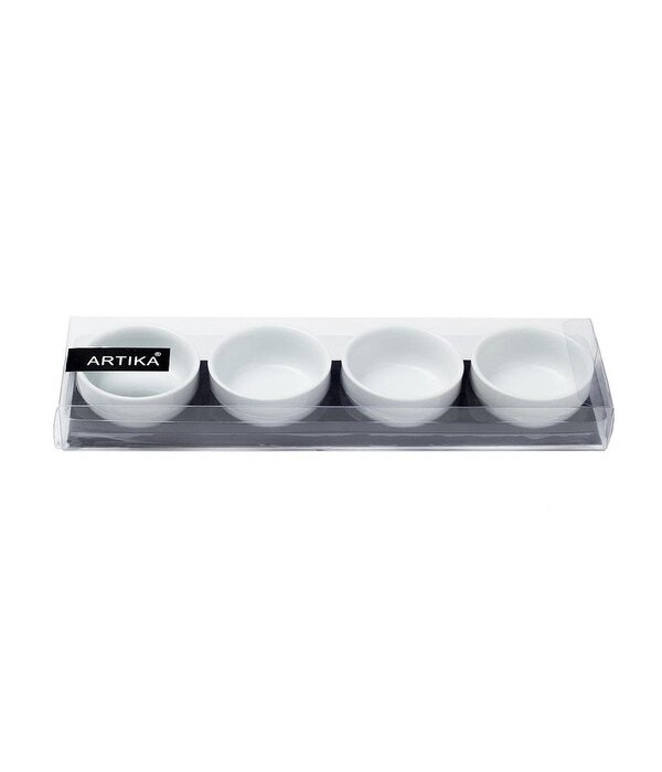 Mini bols blancs, ens/4