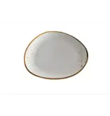 Assiette triangulaire Terra blanc 10.25"