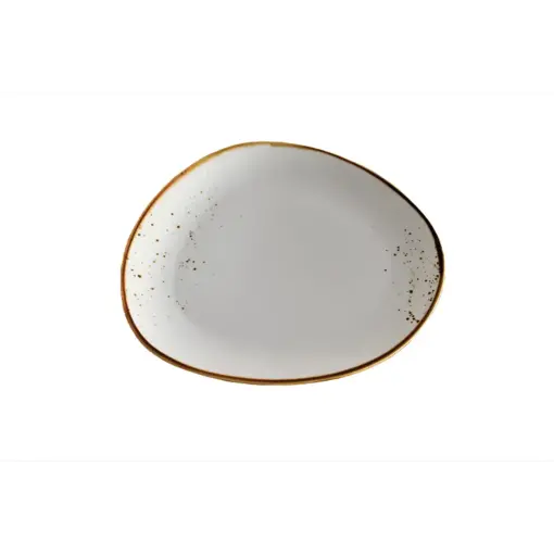 Triangular Plate Terra White 10.25"
