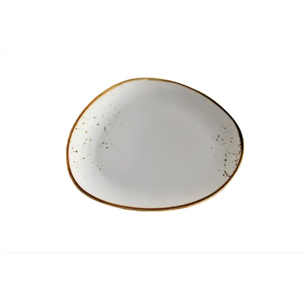 Triangular Plate Terra White 10.25"