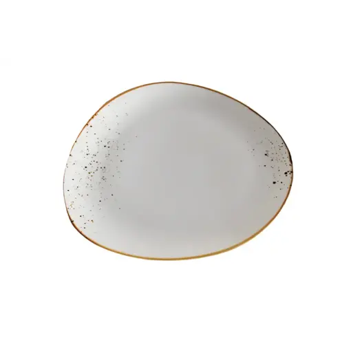 Triangular Plate Terra White 11.25"